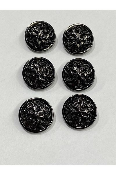karantuhafiye Coat Topcoat button / design button / special coated button / Black set of 6