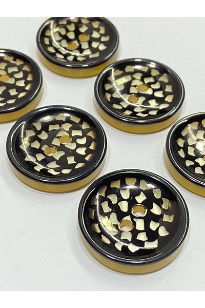 karantuhafiye Set of 6 Brown Colored Trench Coat and Coat Button - 2.7 cm