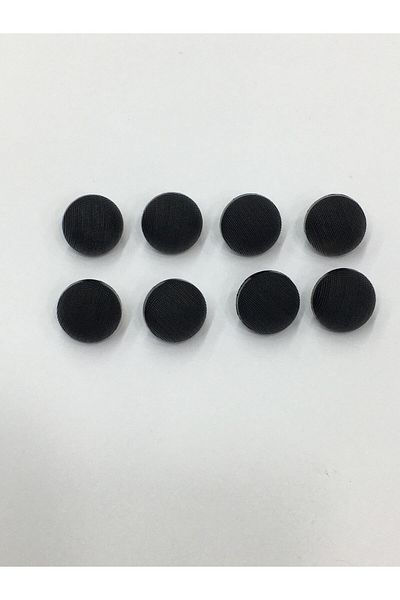 karantuhafiye Italian Matte Pearl Curved Model Blouse Button Set of 8 Black (Code:3598)