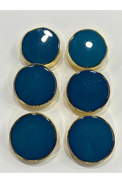 karantuhafiye Coat Fur Coat Button / Italian Button Set of 6 / Gold Petrol Mavis 2.7 cm /M009