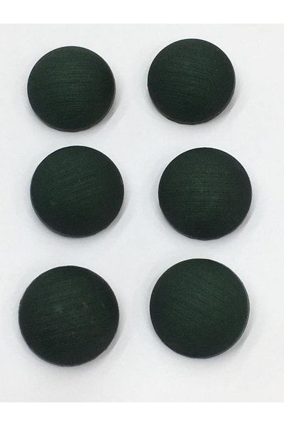 karantuhafiye Emerald Green Italian Matin Pearl Curved Trench Coat and Coat Coat - Button Set of 6 3 cm (Code:3598)
