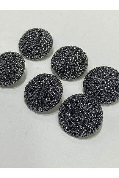 karantuhafiye Cardigan vest button / design button / specially plated button / Anthracite set of 6 / 1.7 Cm