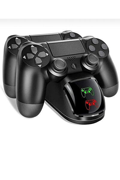 CRK TECH Ps4 Kol Gamepad 4 Led Göstergeli Sarj Istasyonu Stand 2`li Dock Işıklı