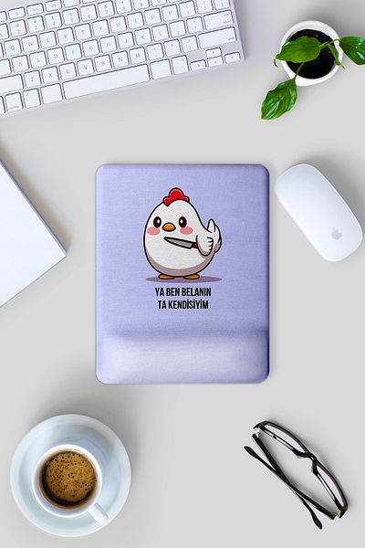 Gizeo Concept What if I'M Yourself Patterned Colorful Wrist Support Mouse Pad