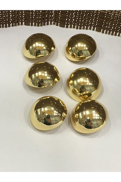karantuhafiye Jacket Trench Coat Button Curved Special Coating Gold Set of 6 1.8 Cm