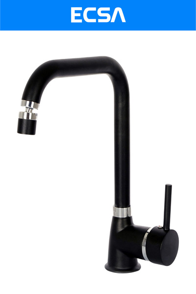 Black Kitchen Sink Mixer with 360 Moving Aerator