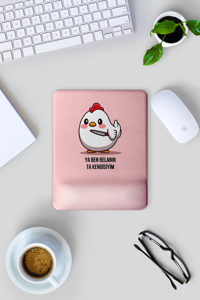 Gizeo Concept Ya Ben Belanın Ta Kendisiyim Desenli Renkli Bilek Destekli Mous...