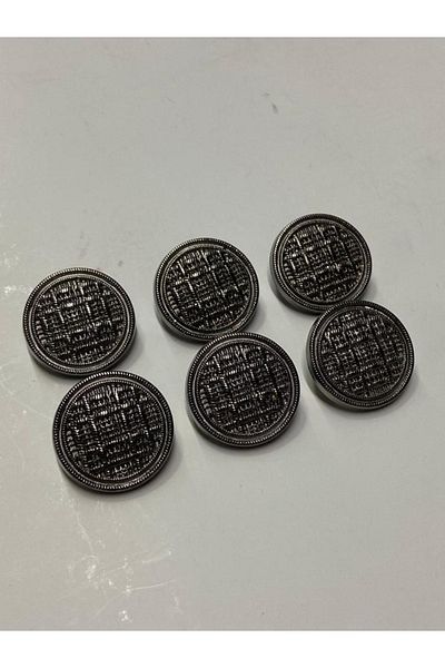 karantuhafiye Trench Coat Blazer Jacket Button Set Wicker Model Anthracite