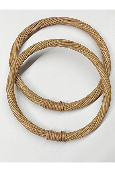 karantuhafiye Bambu Çanta Sapı Koyu Ahşap 17 Cm