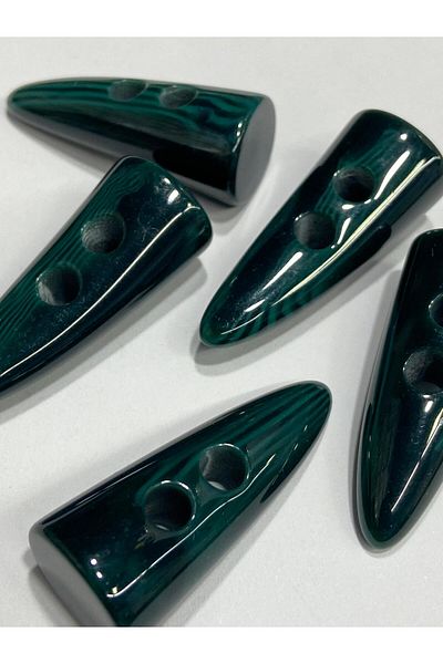 karantuhafiye 4 cm Dark Green Set of 5 - Ivory and Shepherd Buttoned Melted Series
