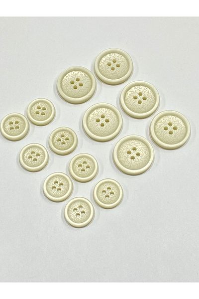 karantuhafiye Blazer Jacket Button - Italian Design, Patterned Inside, Off-White Color