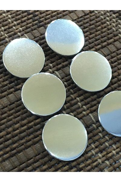 karantuhafiye Trench Coat Jacket Button Set Para Model Silver / 2.3 cm