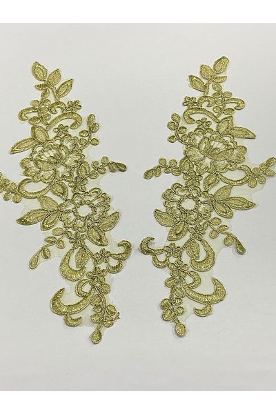 karantuhafiye Glitter and Guipure Applique - Set of 2