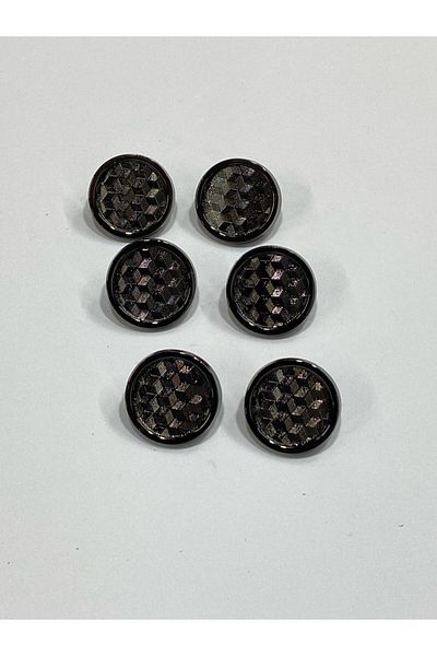 karantuhafiye Metal Button/Cardigan Vest Length/ Set of 6/1.8 cm/jx16/Black