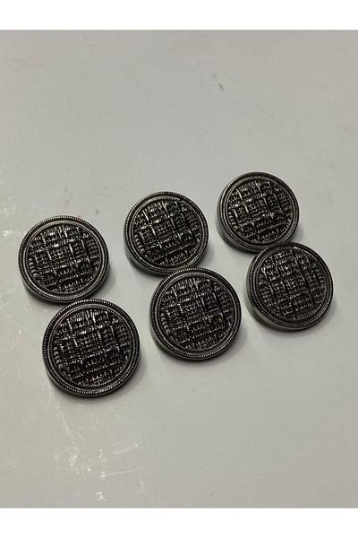 karantuhafiye Trench Coat Blazer Jacket Button Set Wicker Model Anthracite