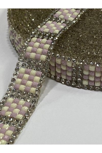 karantuhafiye Rhinestone strip / iron-on rhinestone strip / 1 meter / powder