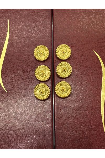 karantuhafiye Italian Metallized Cardigan Jacket Button Set of 6
