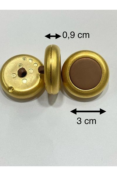 karantuhafiye Italian Button Set of 6 - Coat Fur Coat, Matte Gold Cappuccino 3 cm /M010
