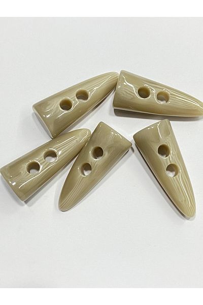 karantuhafiye Beige Colored 4 cm Shepherd Button - Set of 5, Melted Series
