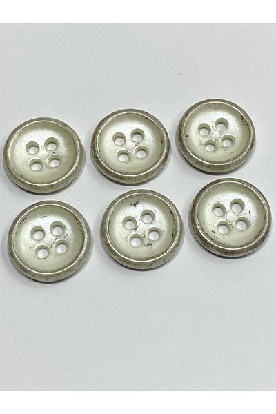 karantuhafiye Italian 6-Piece Antique Button Set - Pearl Painted Coat Cardigan Button / 2.7 cm