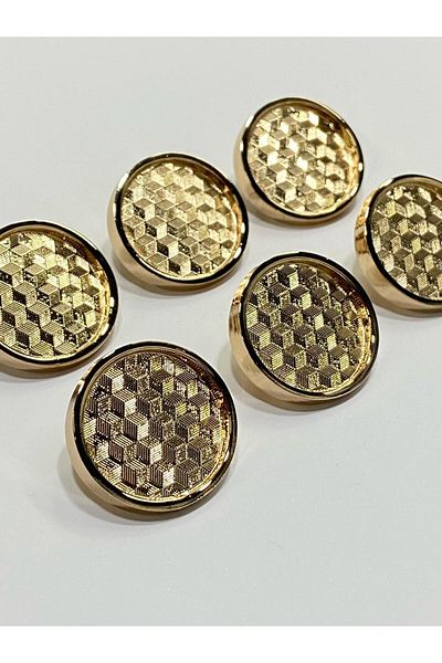 karantuhafiye Metal Button/Trench Coat Jacket Length/ Set of 6/2.3 cm/jx16/Gold