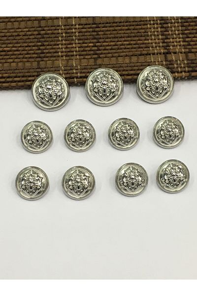 karantuhafiye Blazer Jacket Button Set Silver / Emblem Model