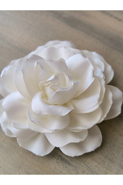 karantuhafiye Broş /çift Katlı Kumaş Çiçek Broş (10 CM)