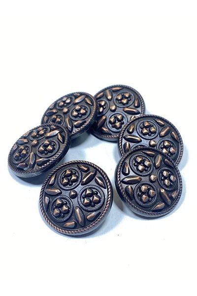 karantuhafiye Coat Coat Button / Metal Button / Antique Copper / 3 Cm / Set of 6/mde