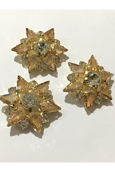 karantuhafiye Taşlı Düğme Büyük Yıldız Model 3 Lü Set Gold