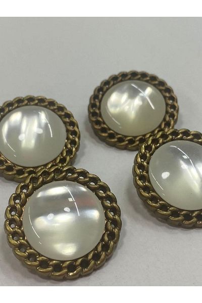 karantuhafiye Vintega / Nostalgic Decorative Button 3 Cm Cream