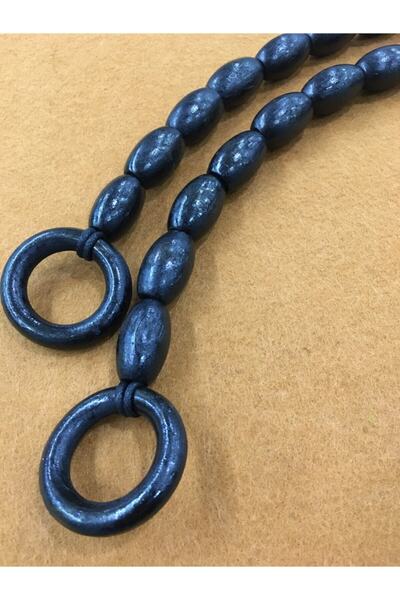 karantuhafiye Bag Handle Wooden Beaded Almond Model