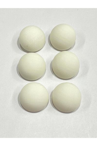 karantuhafiye 6-Piece Italian Matte Pearl Curved Trench Coat and Jacket Button Set - Off White, 2.3 cm (Code:3598)