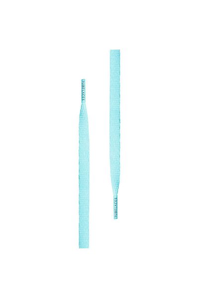 Tubelaces TB White Flat Shoe Laces - Ice Blue 140cm