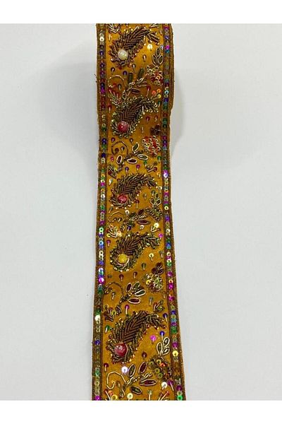 karantuhafiye indian ribbon / decorative indian ribbon / 1.40 meters / Mustard