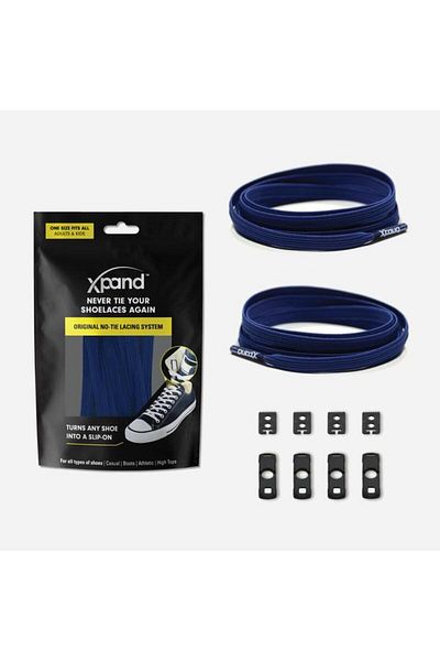 Xpand Flat Original No-Tie Lacing System - Navy Blue [set/2]