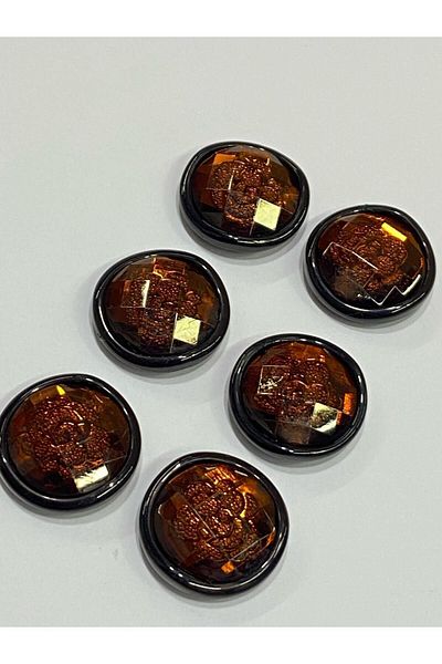 karantuhafiye Jacket and Sleeve Button Italian Button Set of 6 Red Brown 2 CM d2002