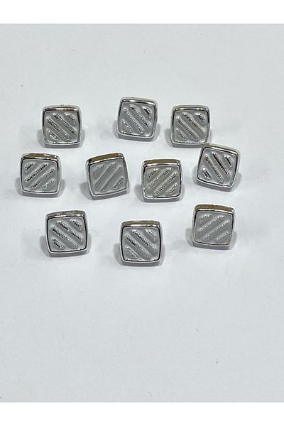 karantuhafiye Blouse Shirt Button/Metallized (Plastic) Button / Set of 10 / 1 cm