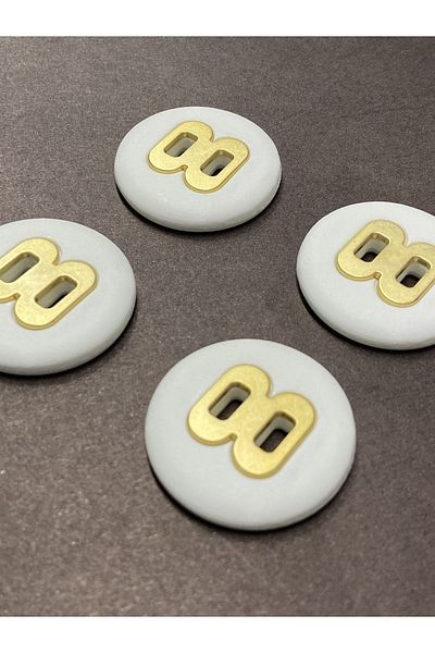 karantuhafiye Italian coat coat button / set of 4 / off white