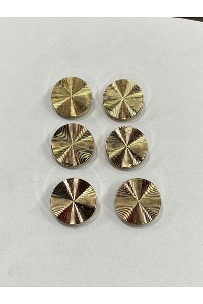 karantuhafiye Trench Coat And Jacket Button Hypnosis Model Special Coating Set of 6 Gold 2.2 CM