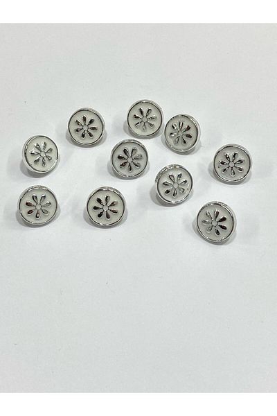karantuhafiye Blouse Shirt Button/Metallized (Plastic) Button / Set of 10 / 1 cm