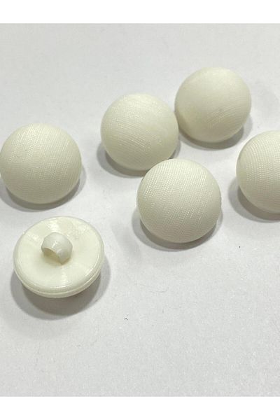 karantuhafiye Italian Pearl Curved Matte Cardigan and Vest Set of 6 - Off White, 1.5 cm (Code:3598)