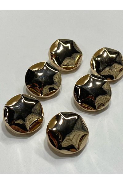karantuhafiye Metal Button/Coat Coat Length/ Set of 6/2.5 cm/jx18/Gold