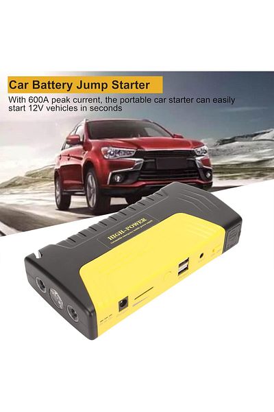 Saharaz 50800mah 12v Power Bank,with Led Light,Car Jump Starter Set,Multiple Safety,Plug and Play,Yellow