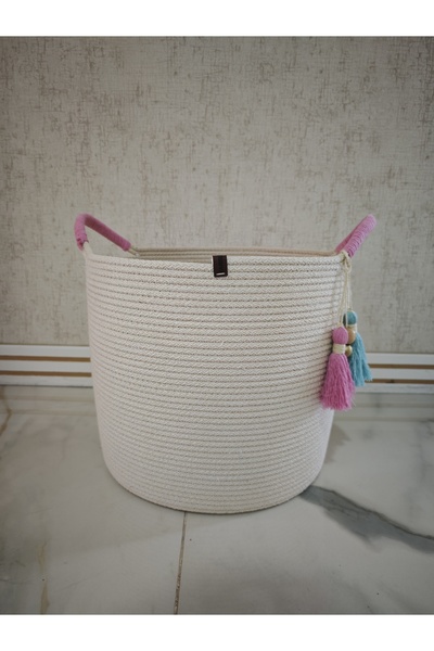 karelim home منظم حبل الجوت كبير الحجم - لعبة زخرفية ملونة متعددة الأغراض وسل...