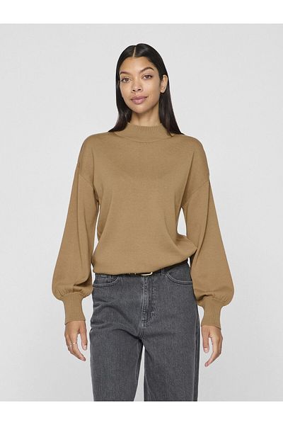 VILA Strickpullover mit hohem Kragen