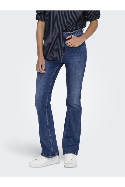 ONLY Τζιν με φαρδιά κοπή ONLLUNA Hohe Taille Ausgestellt Jeans