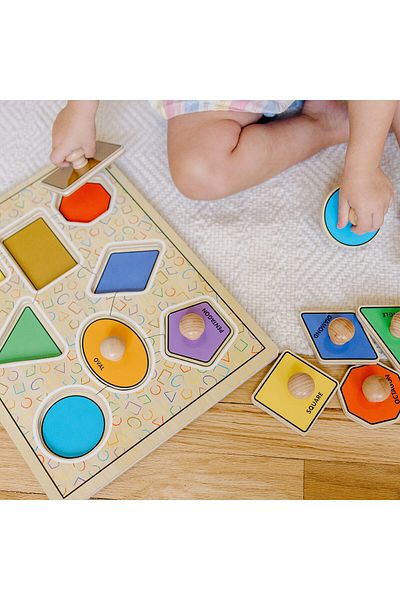 Melissa & Doug مجموعة الأشكال الكبيرة من Melissa and Doug مقاس 3390 - ألعاب تركيب الصور والألغاز