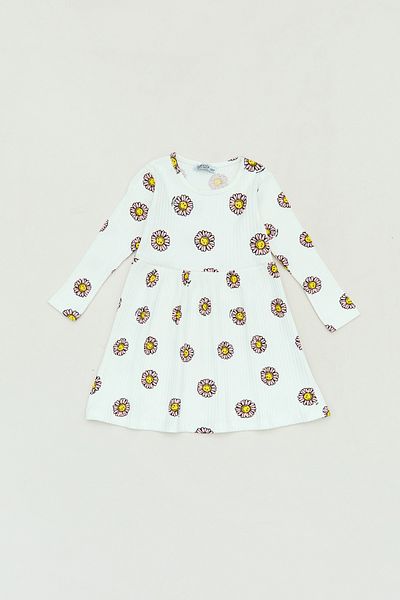 Fulla Moda Rochie pentru fetiță cu nervuri cu imprimeu floral