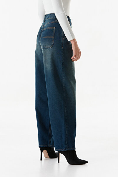 Fulla Moda Pantaloni Shalwar Jean cu fermoar