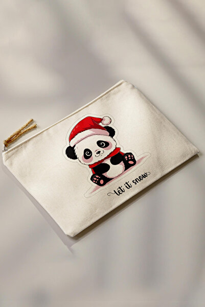 TrendHediye Sevimli Panda Yılbaşı , Yeni Yıl Hediye Seti Kar Küresi , Kupa , Mum , Makyaj Çantası , Magnet